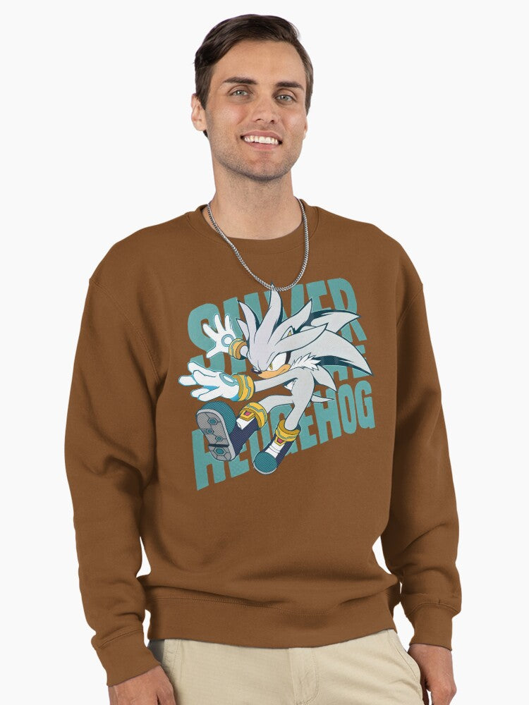 Silver the Hedgehog Future Hero - Sleek Psychic Power Hoodie Brown
