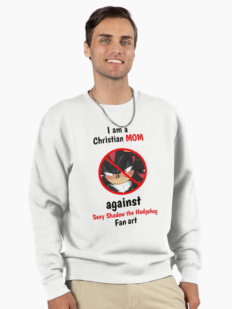 Christian Mom Against Shadow - Funny Meme Culture Hoodie White