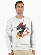 Shadow Fire Power Art - Intense Dark Energy Pullover White