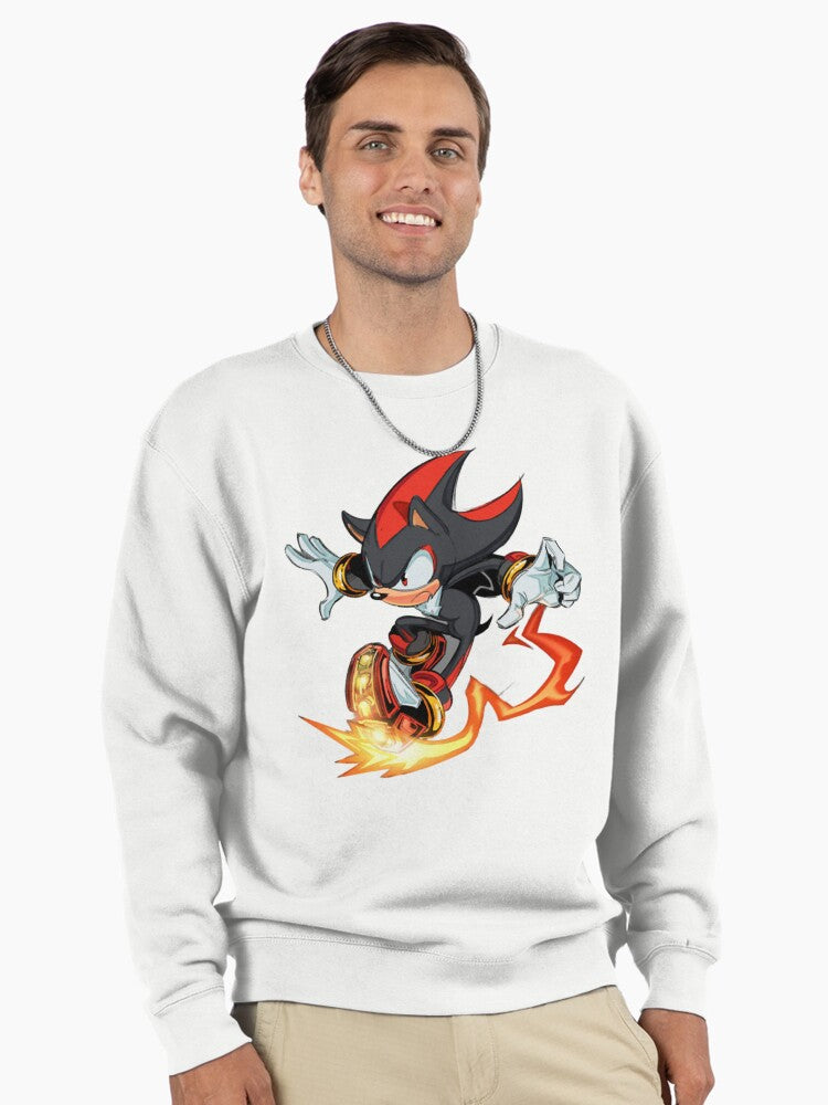 Shadow Fire Power Art - Intense Dark Energy Pullover White