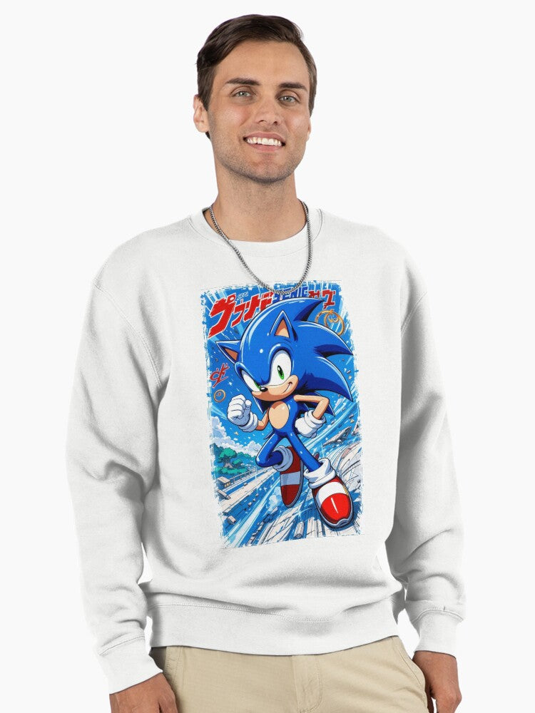 Super Hedgehog Power - Golden Transformation Fan Pullover White