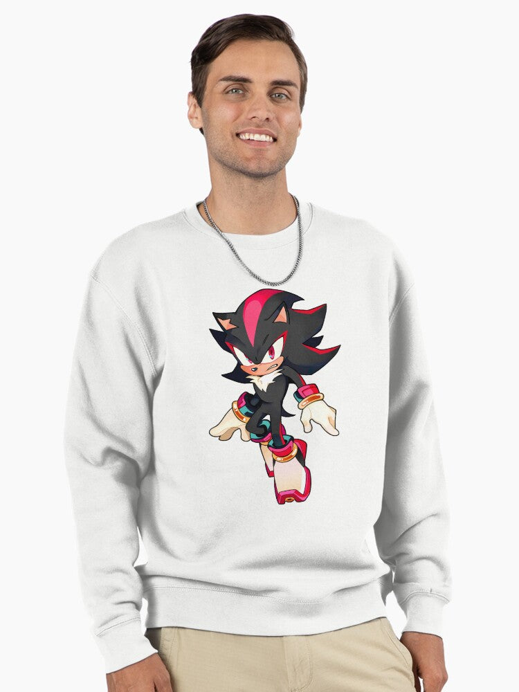 Shadow the Hedgehog Dark Icon - Bold Graphic Fan Hoodie White