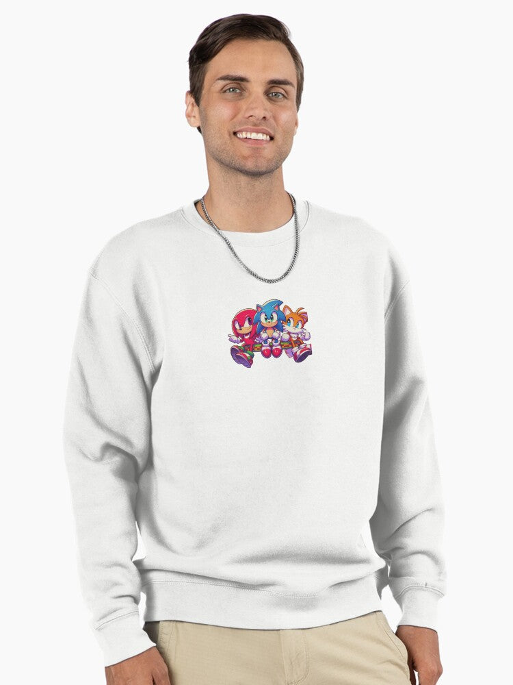 Sonic Knuckles and Tails - Classic Team Hero Hoodie White