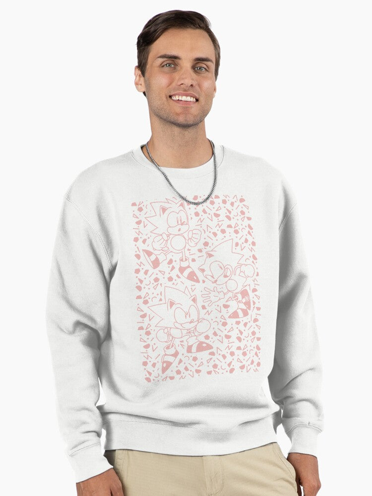80s Hedgey Mania Retro - Neon Style Throwback Hoodie White