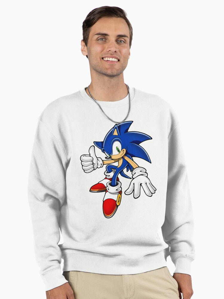 Sonic Shadow Rivalry Art - Double Hero Graphic Hoodie White