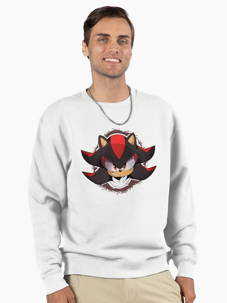 Shadow and Sonic Clash - Dark vs Speed Graphic Hoodie White