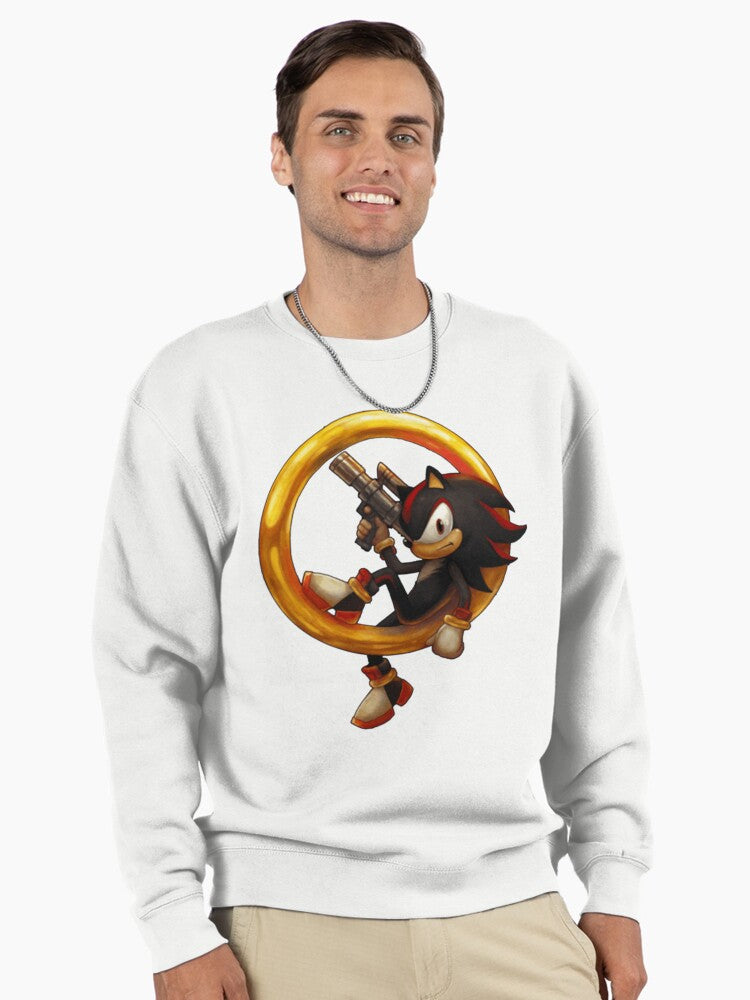 Shadow the Hedgehog Villain - Edgy Character Graphic Sweatshirt White