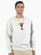 Eggman T-Pose Meme - Funny Viral Internet Culture Hoodie White