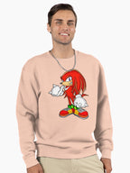 Knuckles the Echidna Guardian - Bold Power Graphic Sweatshirt Pale Pink