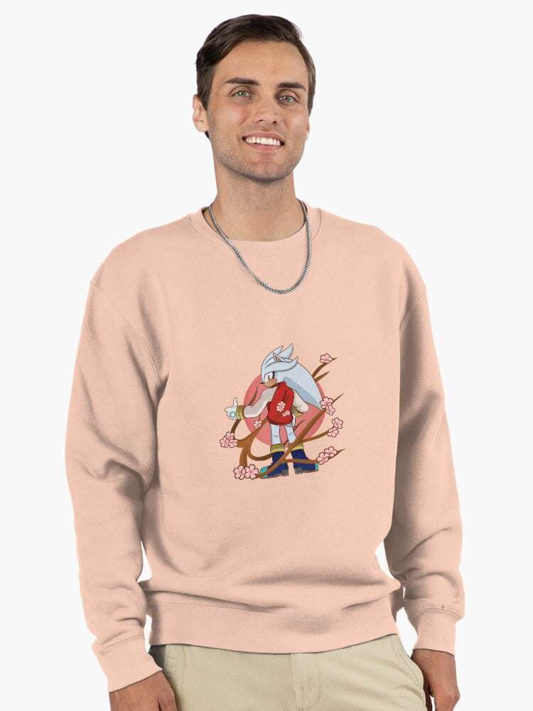 Silver the Hedgehog Future - Psychic Hero Fan Pullover Pale Pink