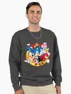 Sonic Origins Retro Collection - Throwback Gaming Sweatshirt Charcoal Heather