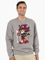 Artistic Sonic Portrait - Creative Fan Illustration Sweatshirt Heather Grey