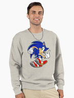 Sonic the Hedgehog Speedstar - Iconic Blue Hero Hoodie Oatmeal Heather