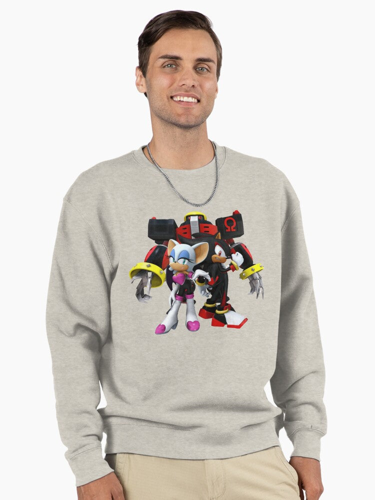 Shadow the Hedgehog Shadow Strike - Dynamic Gaming Sweatshirt Oatmeal Heather