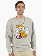 Tails Fox Sidekick Hoodie - Classic Miles Prower Pullover Oatmeal Heather