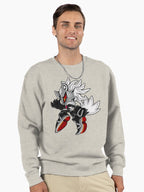 Infinite Sonic Hedgehog Villain - Dark Power Graphic Hoodie Oatmeal Heather