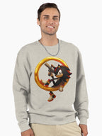 Vintage Retro Shadow Gift - 90s Style Movie Fan Sweatshirt Oatmeal Heather