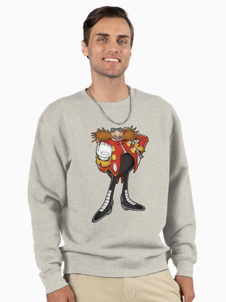 Doctor Eggman Villain Art - Classic Rival Fan Pullover Oatmeal Heather
