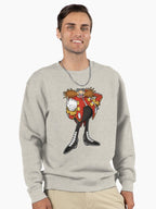 Doctor Eggman Villain Art - Classic Rival Fan Pullover Oatmeal Heather