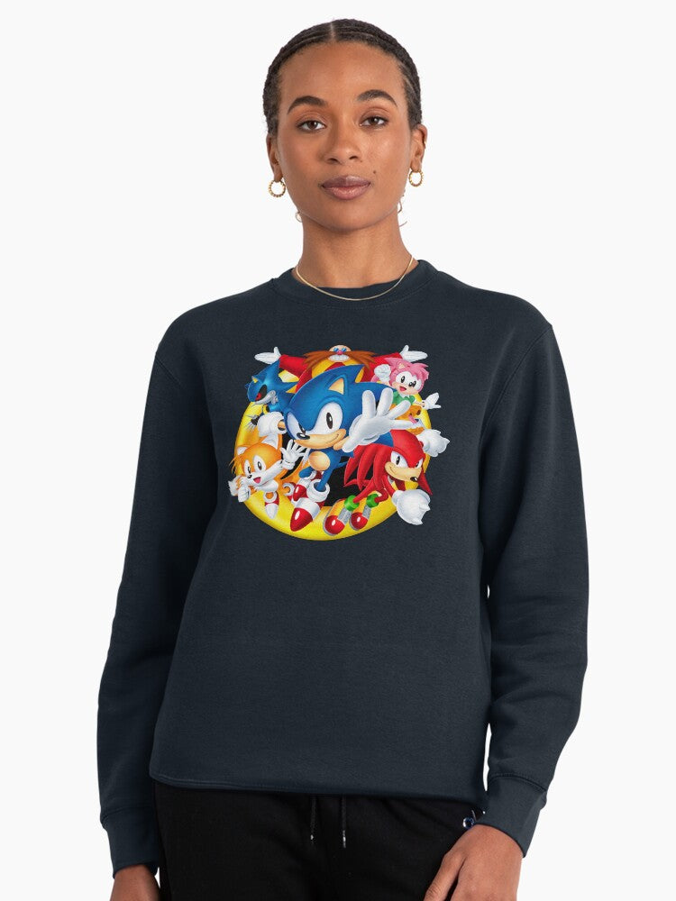 Sonic Origins Classic Gaming Sweatshirt - Retro Video Game Apparel Blue