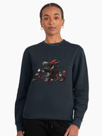 Music Retro Shadow Gift - Funky Graphic Fan Pullover Dark Blue