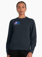 Sonic Rush Minimalist Vector - Clean White Gaming Sweatshirt Blue