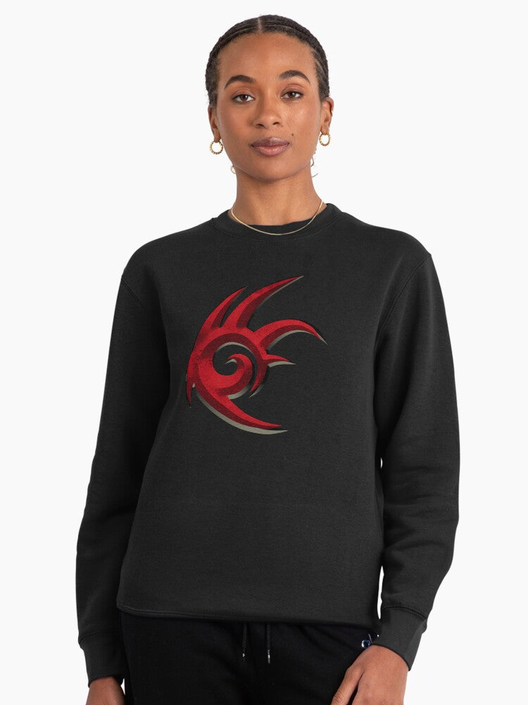 Shadow the Hedgehog Emblem - Iconic G.U.N. Style Pullover Black