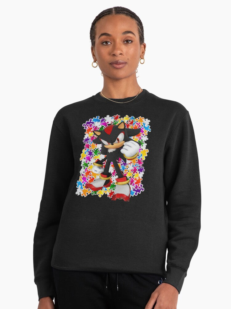 Shadow Hedgehog Street Style - Urban Fashion Fan Pullover Black