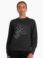 Silver Hedgehog White Line - Clean Future Hero Hoodie Black