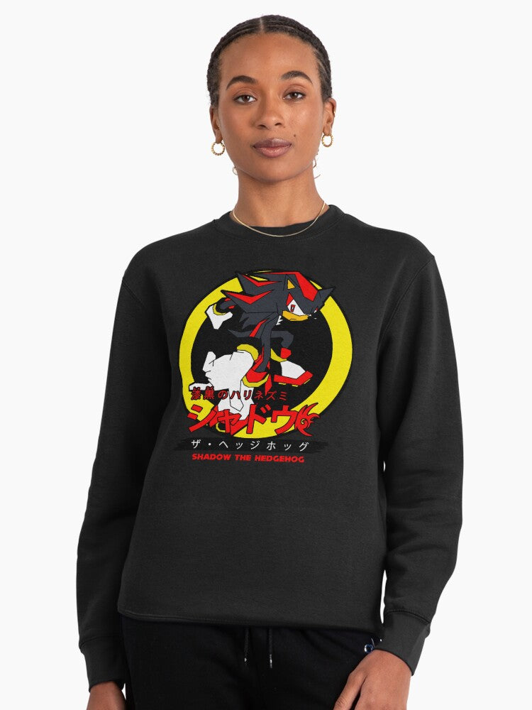 Sonic Creative Fan Art - Stylized Hero Graphic Sweatshirt Black