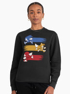 Runners Club Sonic Art - Athletic Style Gaming Sweatshirt Black