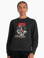 Shadow Hedgehog Quad Logo - Modern Graphic Style Pullover Black