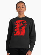 Japanese Shadow Character Hoodie - Street Fashion Sweatshirt Black