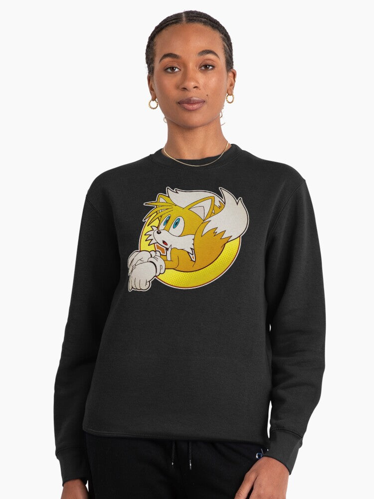 Tails Miles Prower Hoodie - Iconic Sidekick Fan Art Black