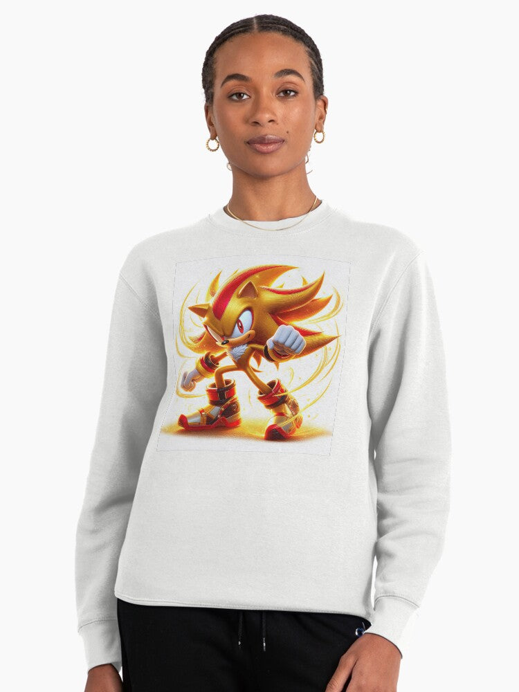 Super Shadow Chaos Energy - Golden Power Fan Pullover White