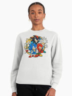 The Hedgehogs Team Art - Sonic Shadow Silver Hoodie White
