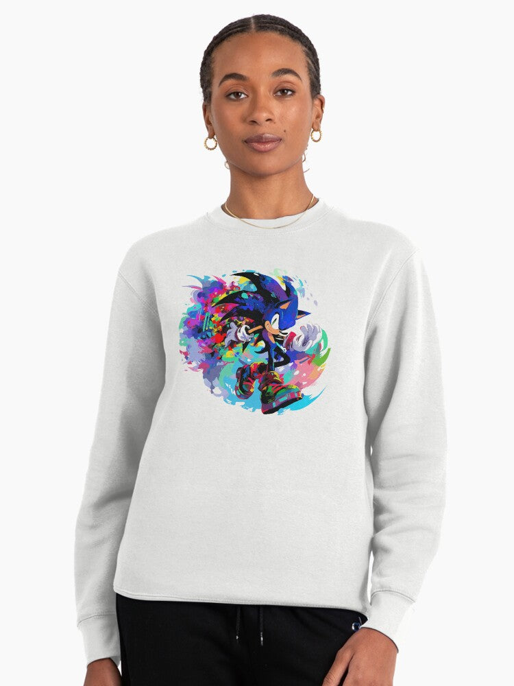 The Sonic Speedster Hoodie - Iconic Blue Blur Pullover White