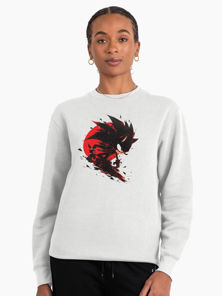 Shadow Dark Hero Hoodie - Minimalist Character Sweatshirt White