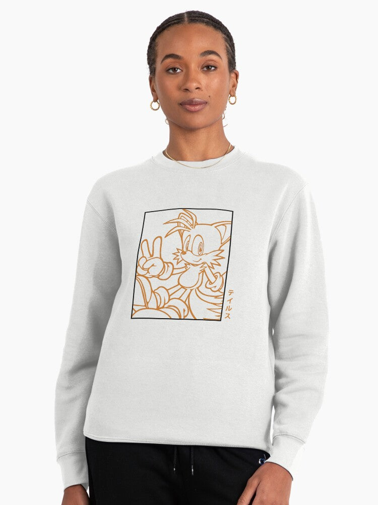 Twin-Tailed Fox Tails - Miles Prower Flyer Sweatshirt White