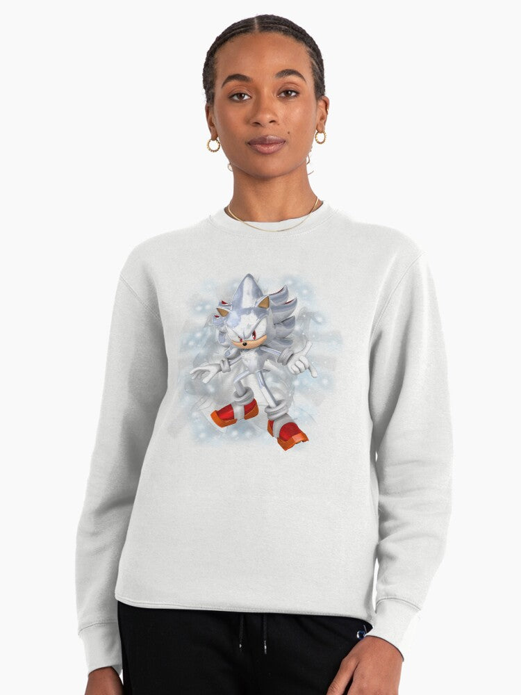 Shadow the Hedgehog Shadow Box - Modern Graphic Art Hoodie White