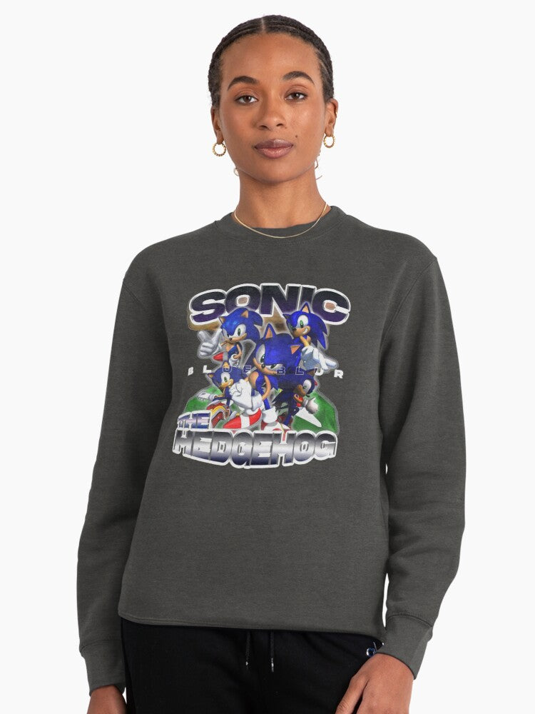 The Blue Blur Legend - Fast Action Sonic Sweatshirt Charcoal Heather