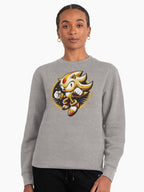 Super Shadow Transformation - Golden Chaos Power Hoodie Heather Grey