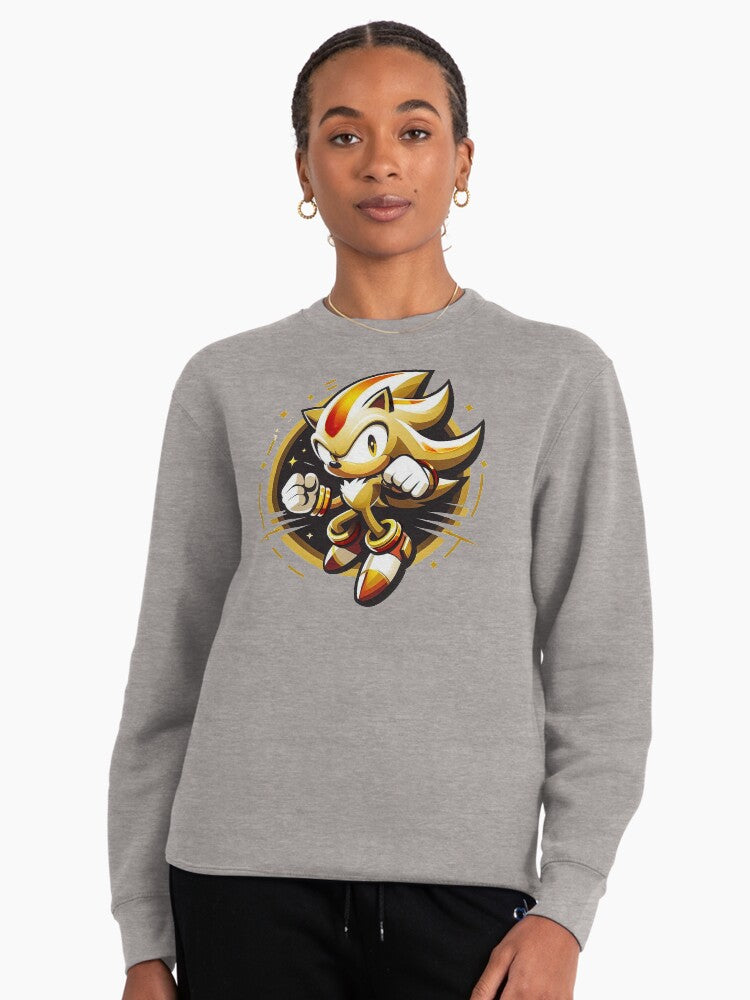 Super Shadow Transformation - Golden Chaos Power Hoodie Heather Grey