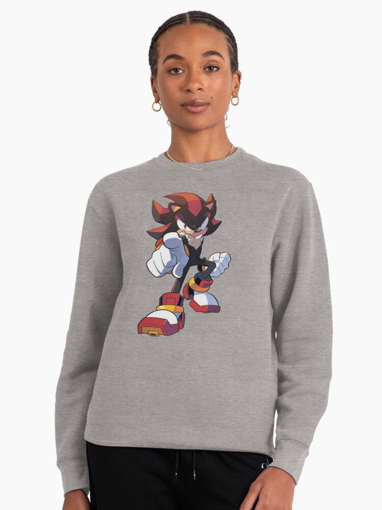 Shadow Hedgehog Signature Look - Trendy Pop Culture Sweatshirt Heather Grey