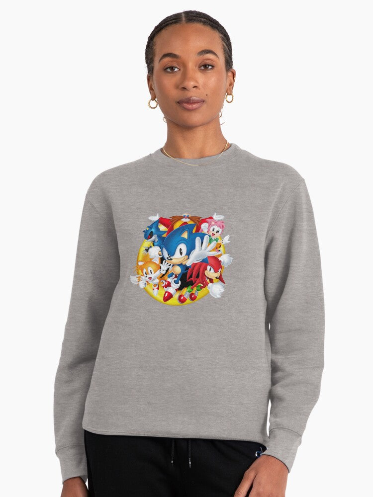 Shadow the Hedgehog Dark Soul - Intimidating Fan Pullover Heather Grey