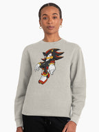 Shadow the Hedgehog Dark Silhouette - Minimalist Fan Hoodie Oatmeal Heather