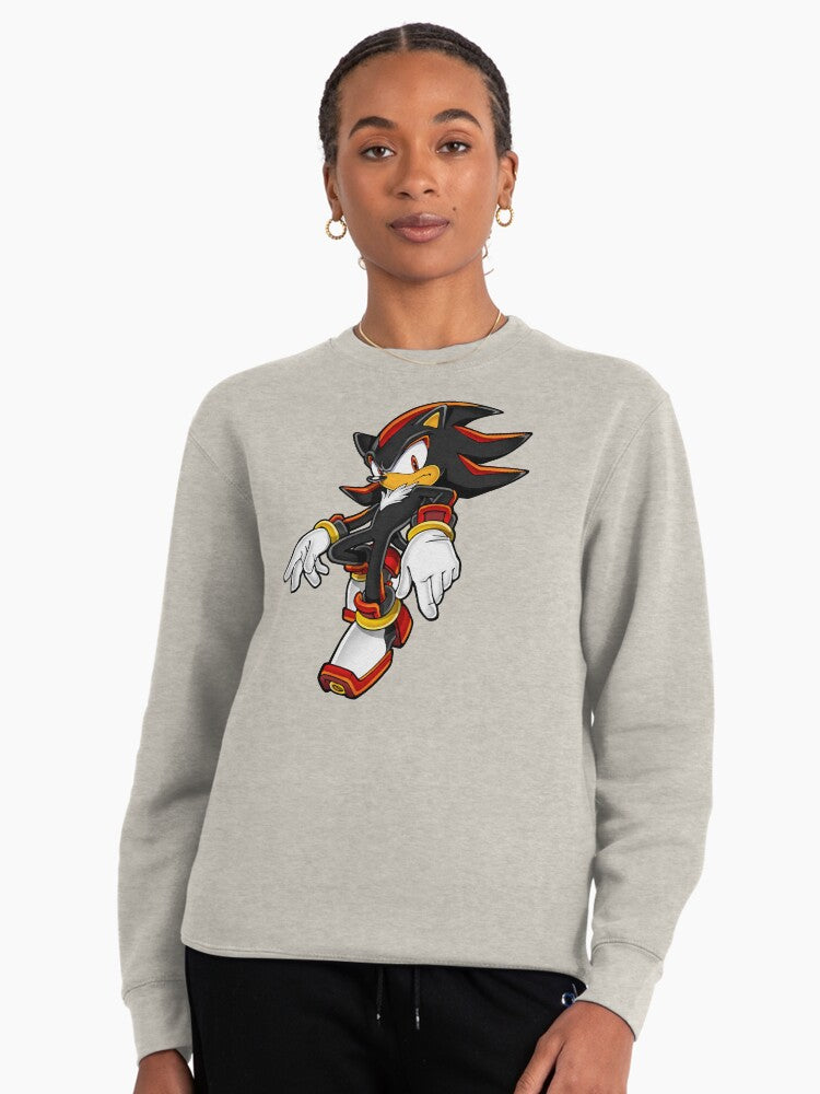 Shadow the Hedgehog Dark Silhouette - Minimalist Fan Hoodie Oatmeal Heather
