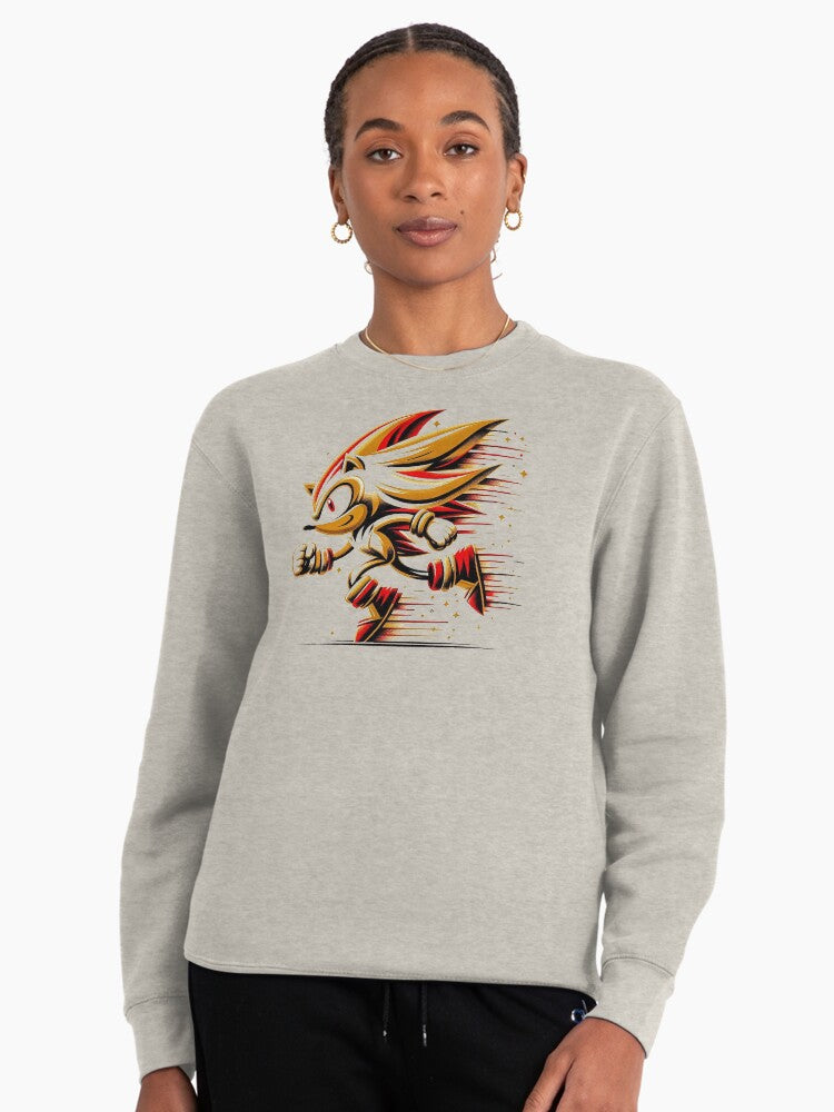 Super Shadow Form 3 Design - Ultimate Chaos Power Sweatshirt Oatmeal Heather