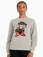 Shadow the Hedgehog Men's Hoodie - Rugged Character Sweatshirt Oatmeal Heather