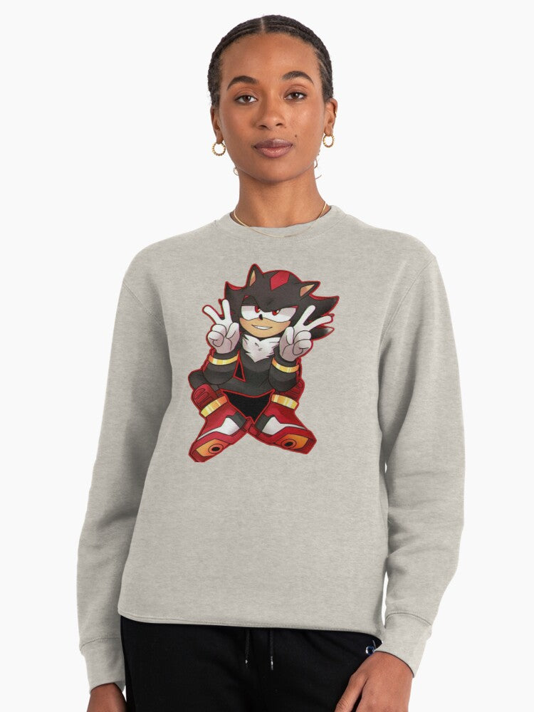 Shadow the Hedgehog Men's Hoodie - Rugged Character Sweatshirt Oatmeal Heather